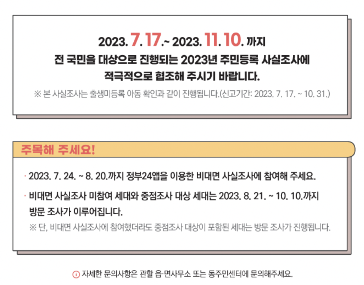 주민등록 사실조사 과태료