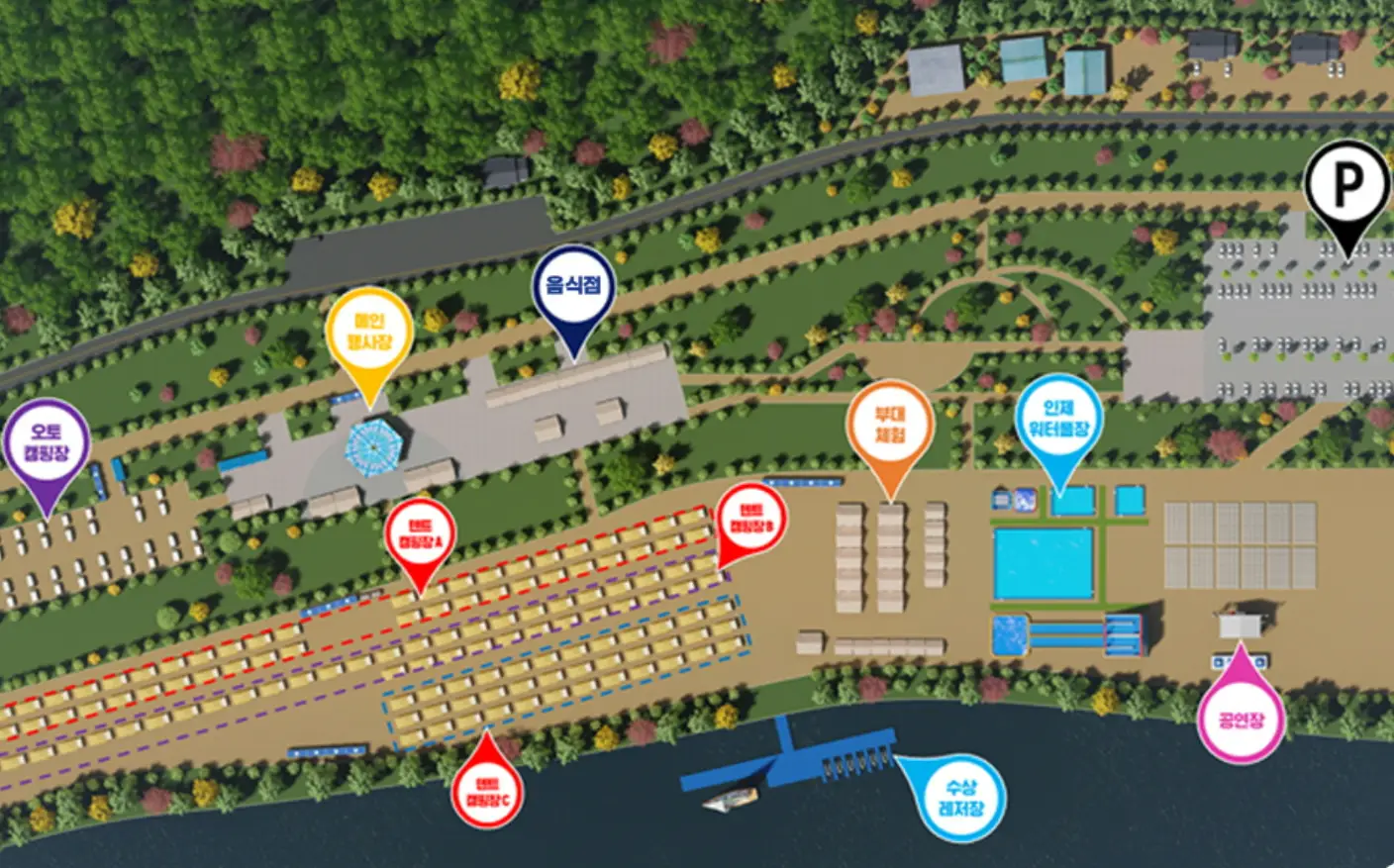 인제-캠프-레이크-배치도