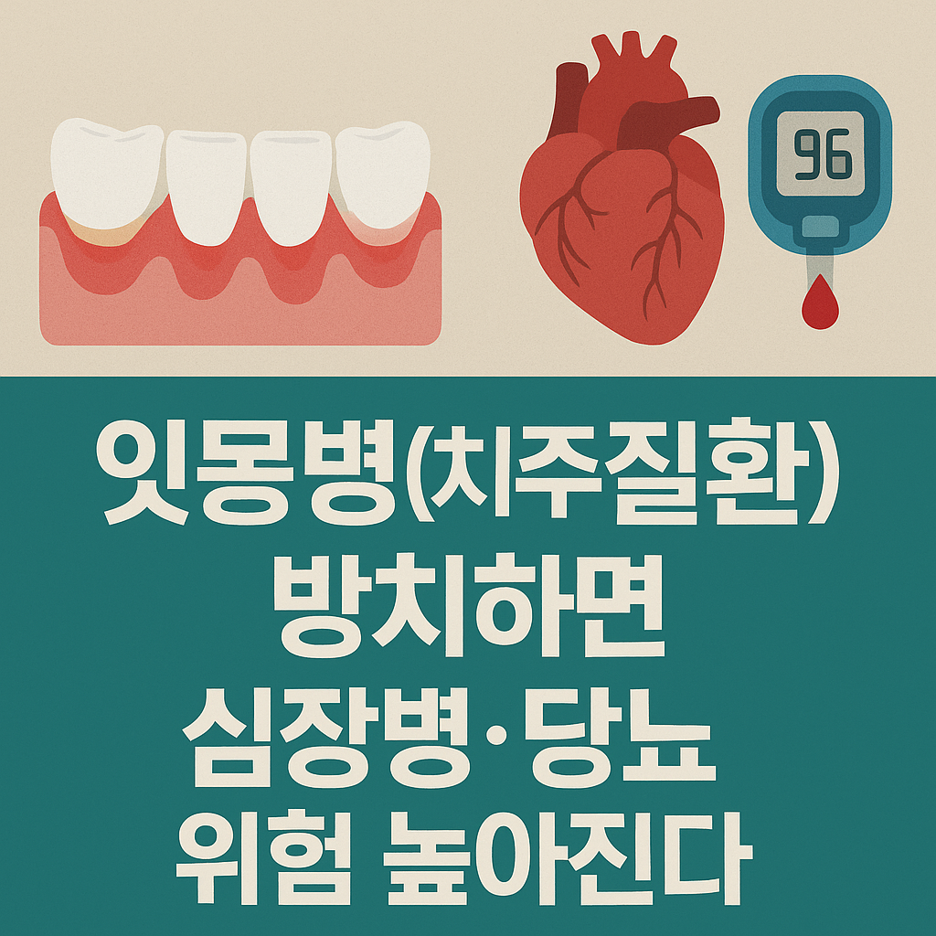 잇몸병(치주질환) 방치하면, 심장병·당뇨 위험 높아진다