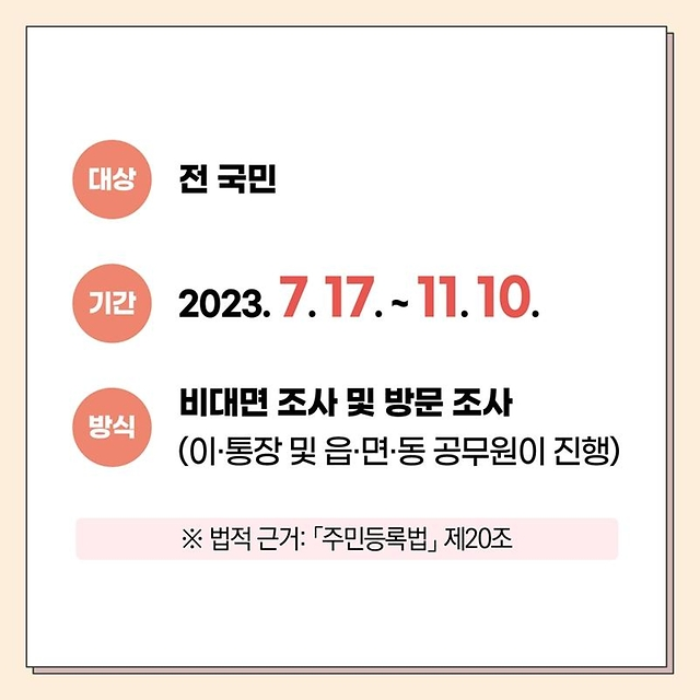 2023주민등록사실조사-비대면-조사-방문조사-기간