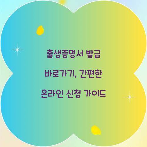 출생증명서 발급 바로가기