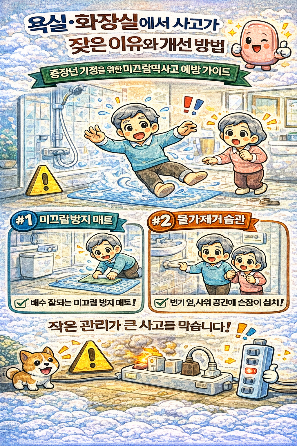 욕실·화장실에서 사고가 잦은 이유와 개선 방법