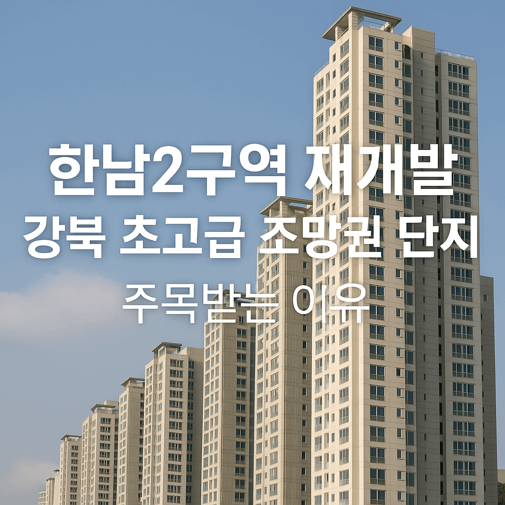 한남2구역 재개발 투자 전략 분석