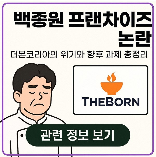 백종원 프랜차이즈 논란
