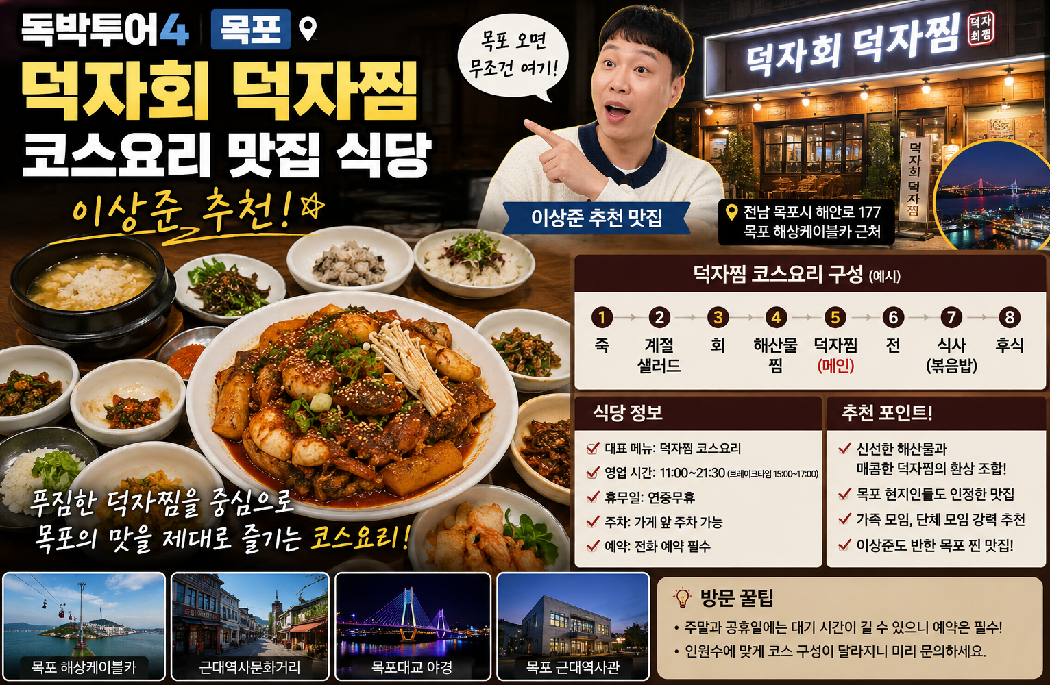 독박투어4 목포 덕자회&middot;덕자찜 코스요리, 이 집이 정답이었다