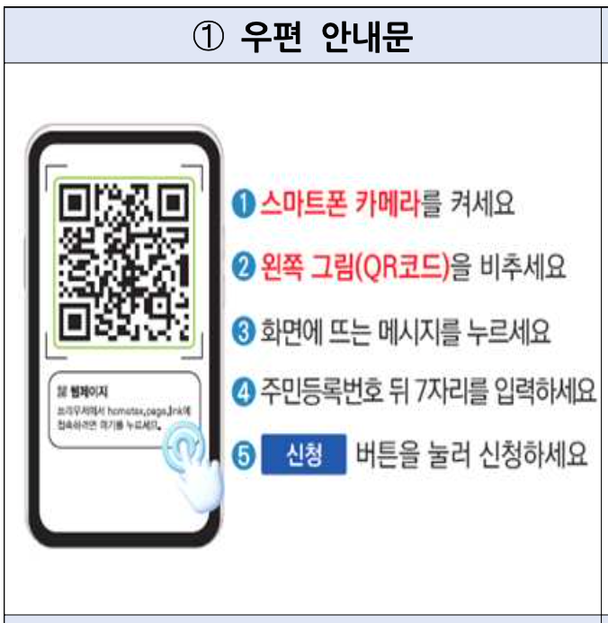 우편 안내문