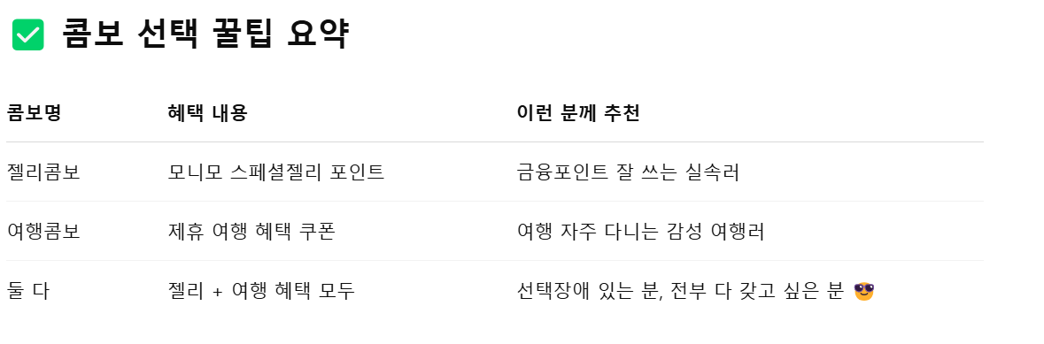 콤보 선택 꿀팁