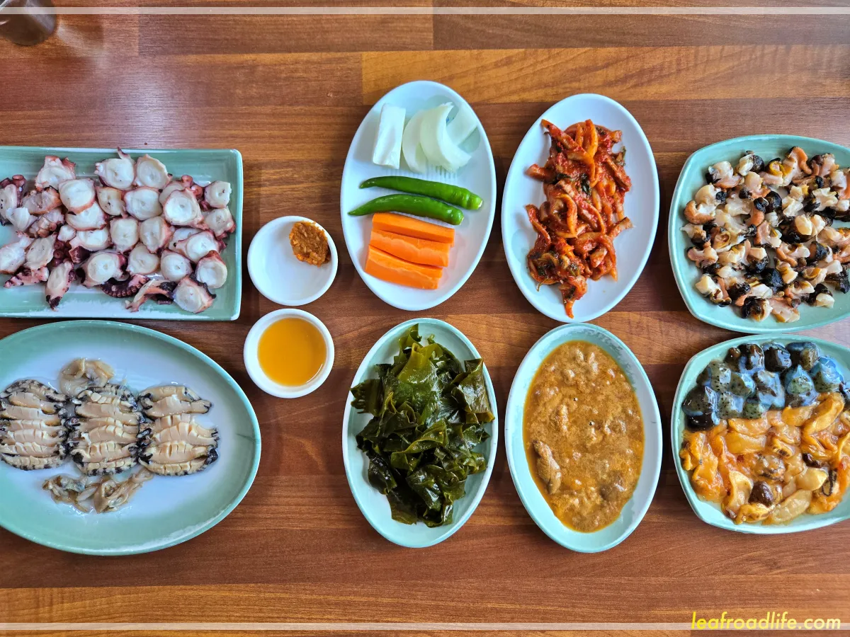 제주도-섭지코지-해녀밥상-해산물-상차림