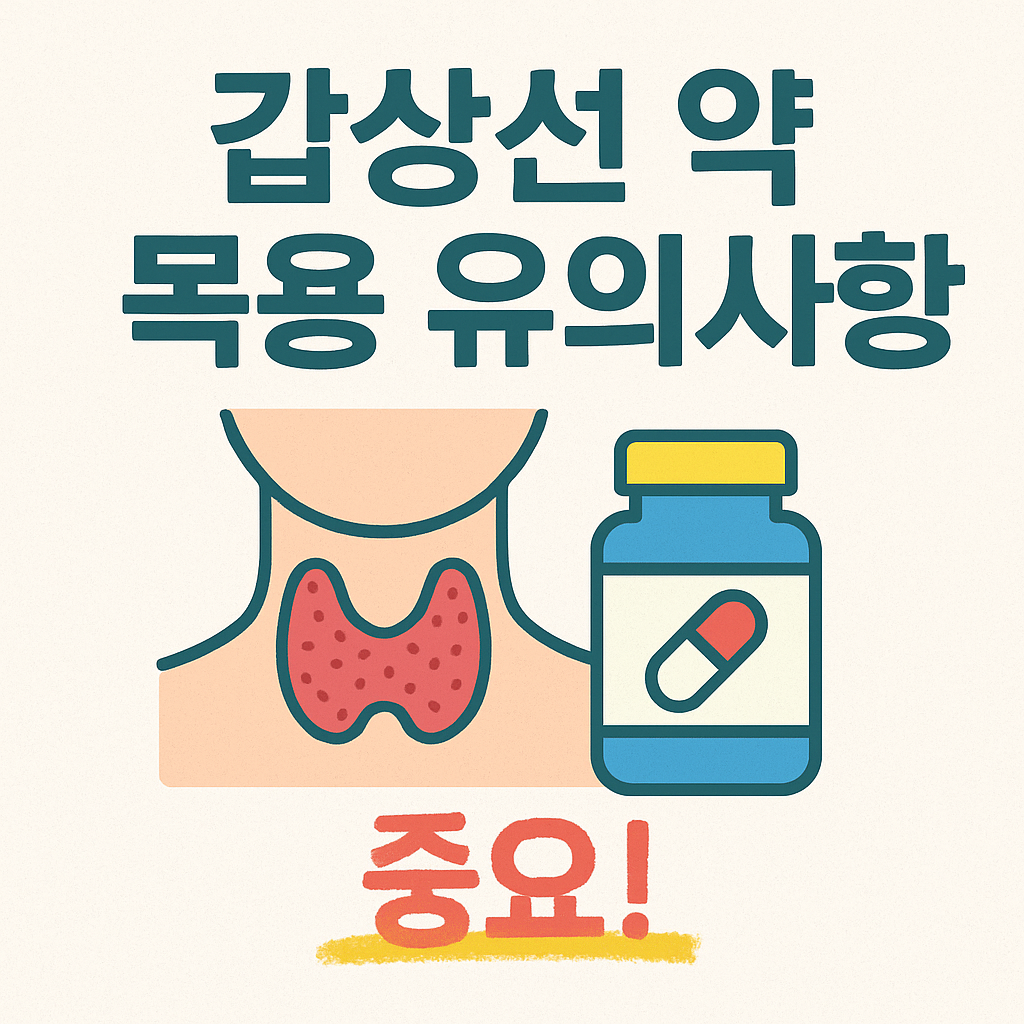 갑상선 약물 복용 시 유의사항 및 부작용 관리법