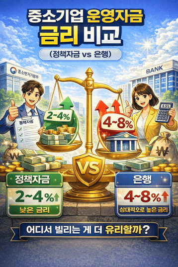 정책자금 vs 은행 대출 무엇이 유리할까? 금리 비교·선택 기준·실제 차이