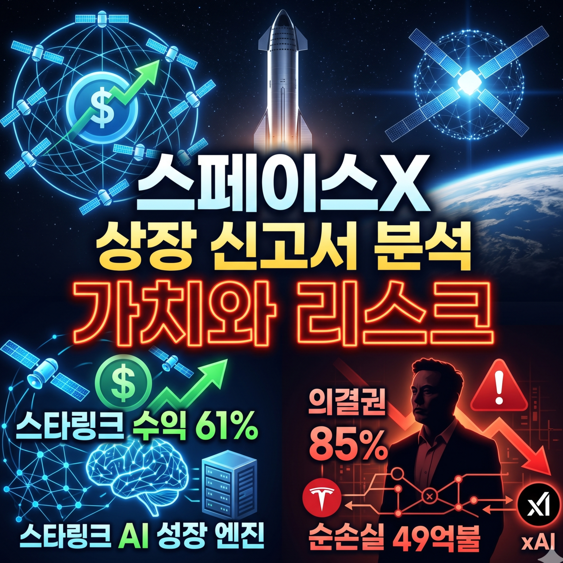 스페이스X 나스닥 상장 신고서 공개 재무 분석 썸네일 이미지