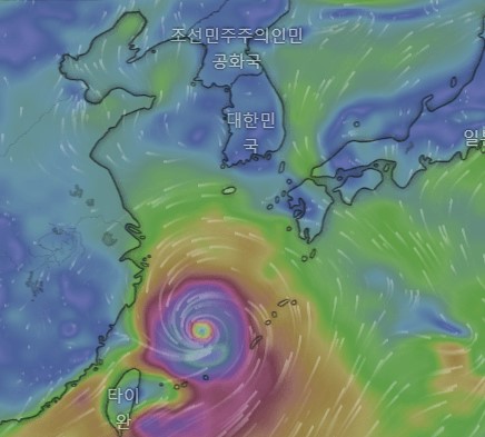 태풍 카눈 경로