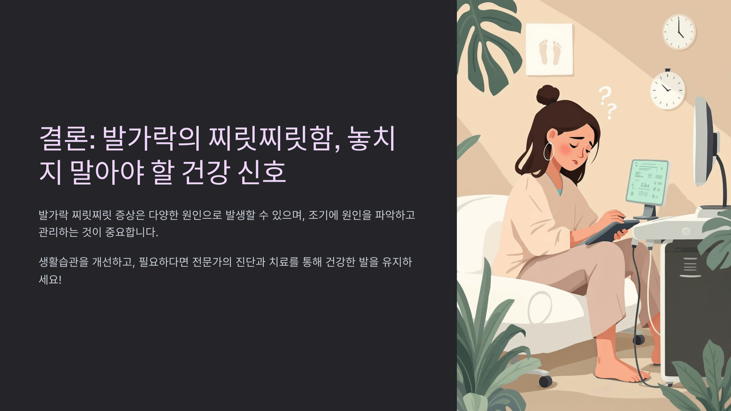 발가락 사진입니다.