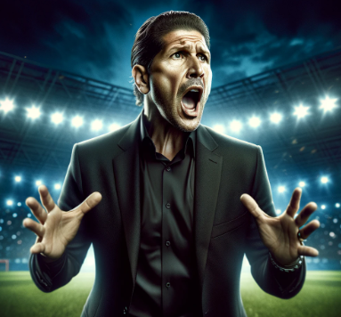 디에고 시메오네 감독의 작전지시하는 모습