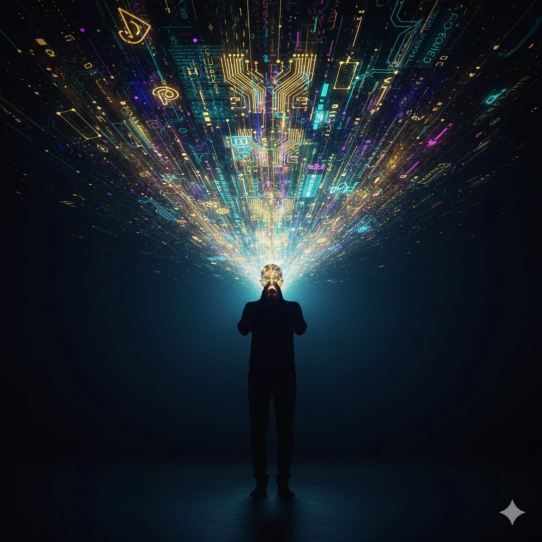 마이크 앞에 서 있거나&amp;#44; 손으로 입을 감싸고 메시지를 전달하려는 인물의 실루엣이 있습니다. 인물의 입에서 나오는 소리나 메시지가 파형 또는 텍스트 형태로 시각화되어 넓게 퍼져나가는 모습입니다. 주변은 조용하지만&amp;#44; 퍼져나가는 메시지 부분은 밝고 선명한 색상으로 강조하여 자율성과 자기표현의 중요성을 나타냅니다.