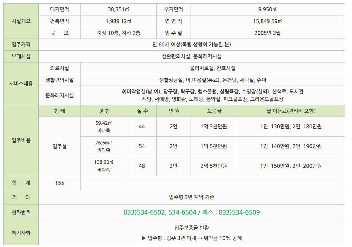 강원도실버타운