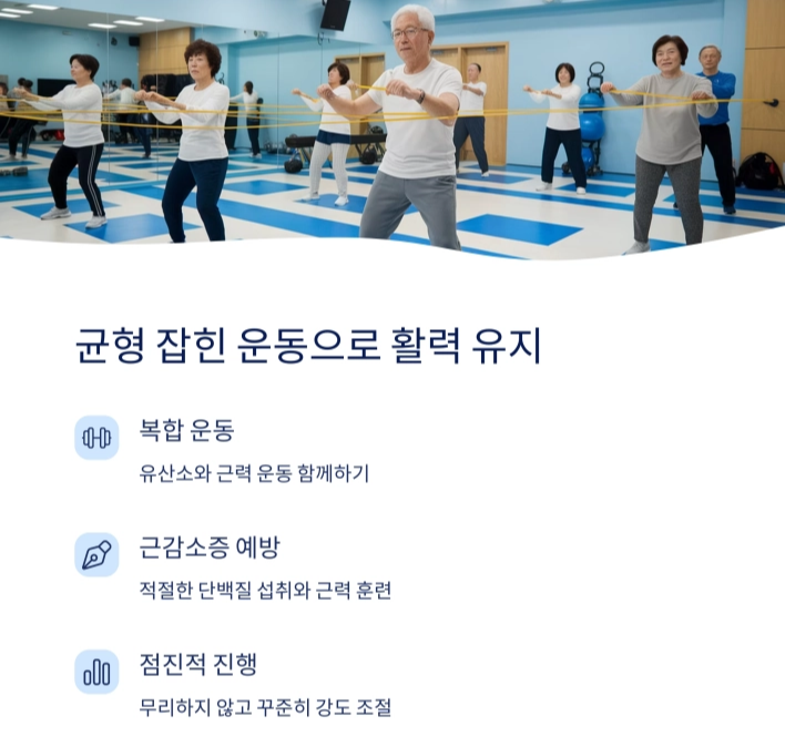 균형 잡힌 운동으로 활력 유지