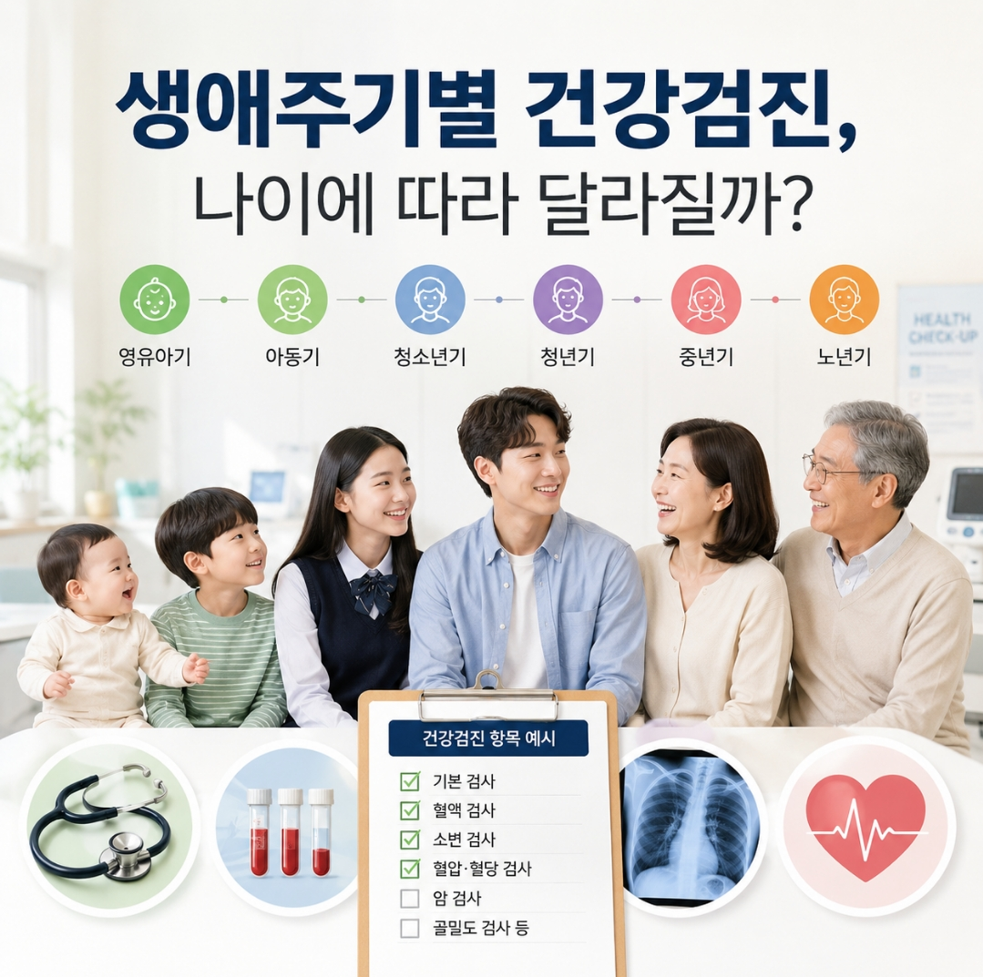 생애주기별 건강검진, 나이에 따라 달라질까