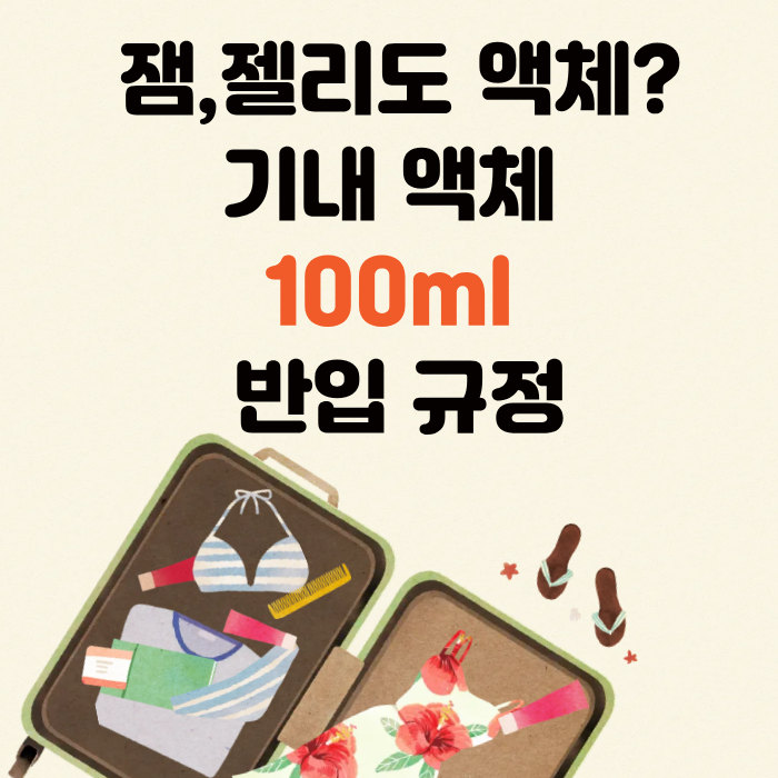 잼,젤리도 액체?기내 액체 100ml 반입 규정