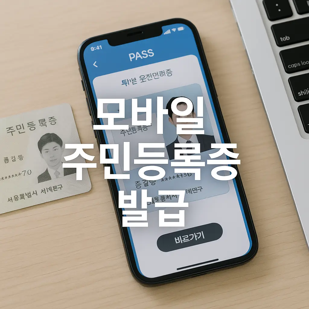 모바일 주민등록증 발급 방법 (+PASS 앱)