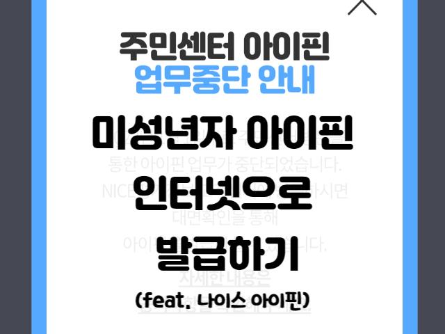 미성년자 아이핀 발급