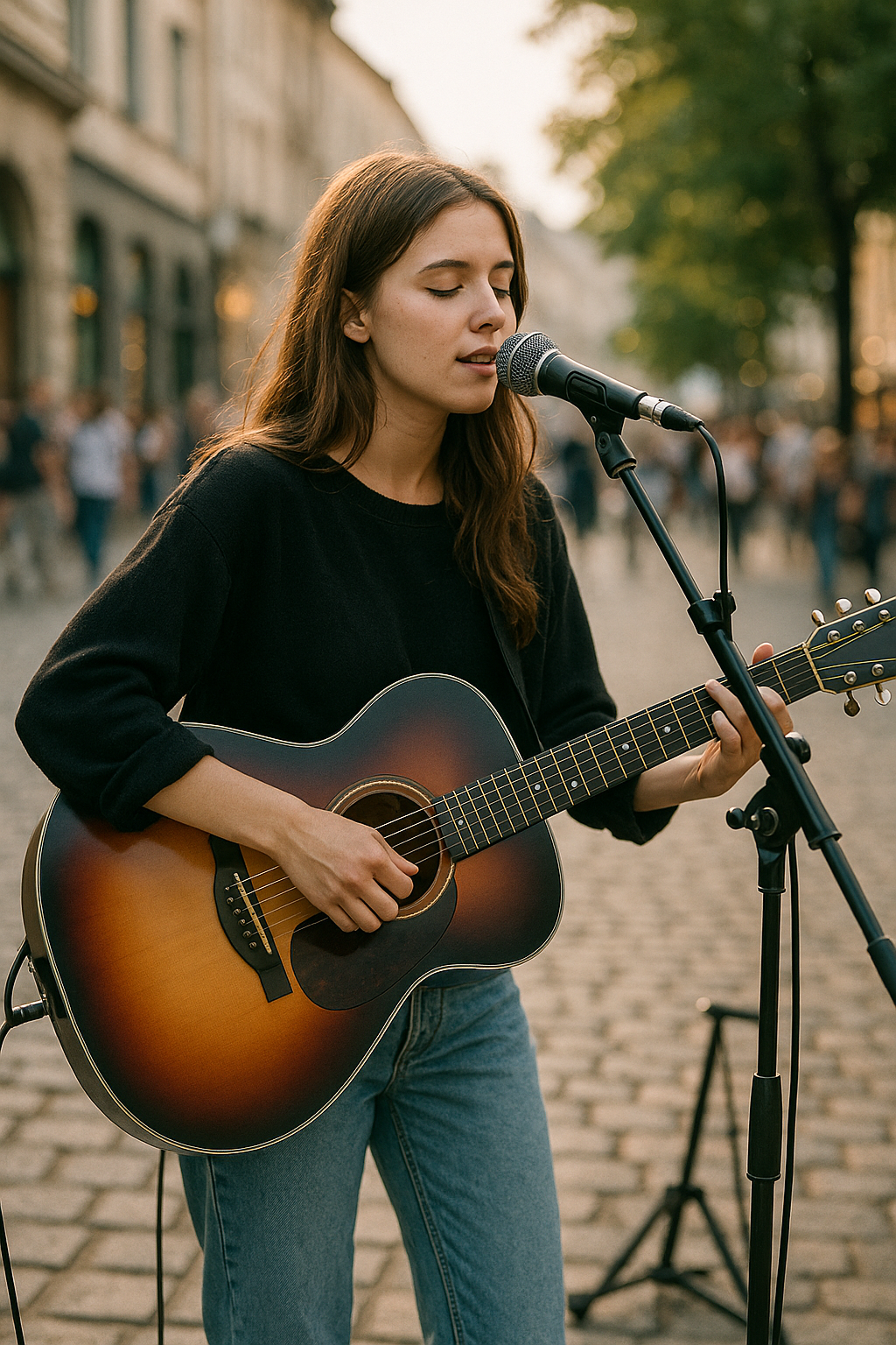 기타치는 여자 이미지