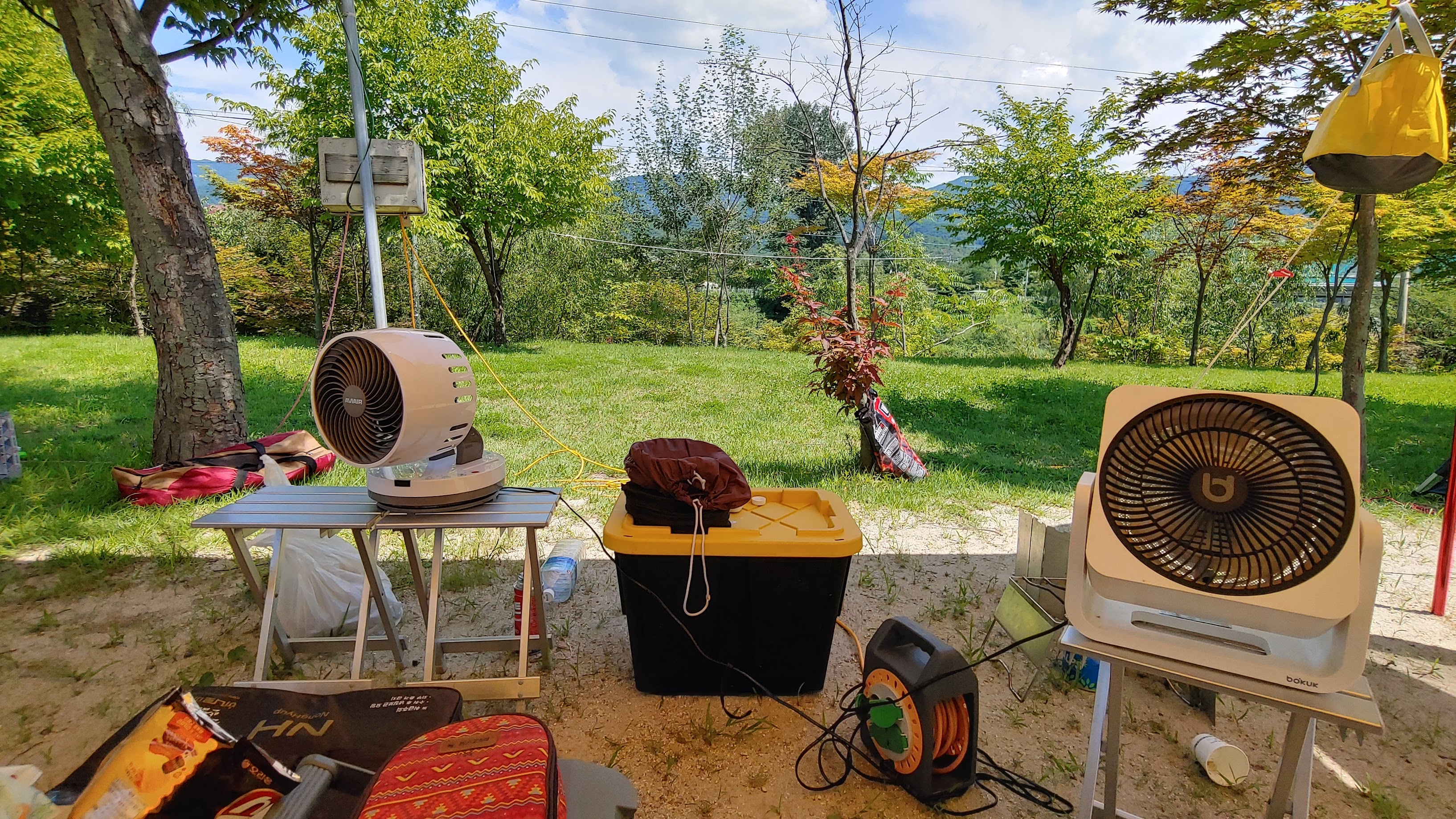 여름철 선풍기 사용 모습