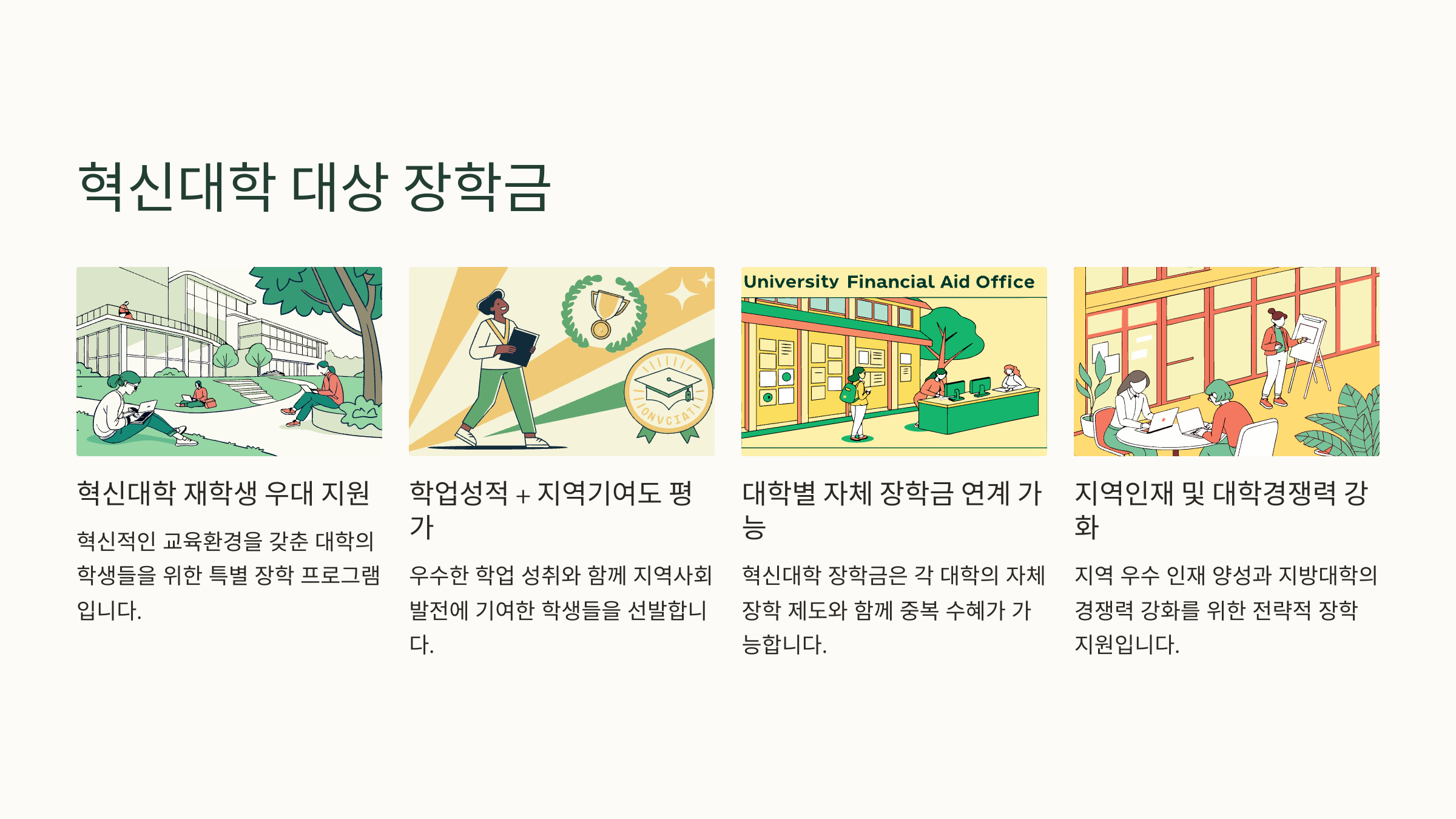 혁신대학 대상 장학