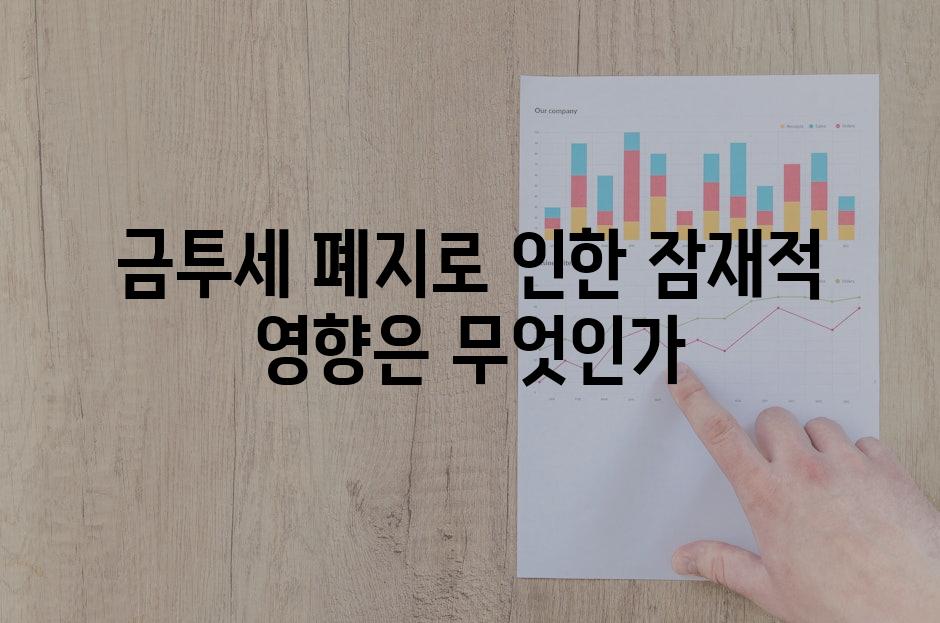 금투세 폐지로 인한 잠재적 영향은 무엇인가