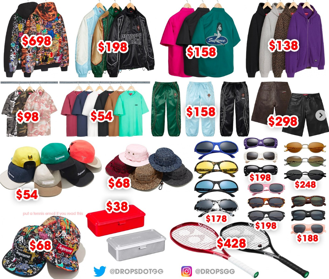 슈프림 Supreme 25 SS 16주차 드랍리스트