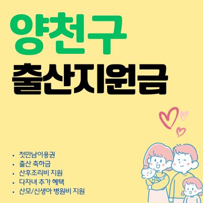 썸네일_2025년 양천구 출산지원금 신청 방법 (축하금, 첫만남이용권, 국민행복카드 발급)