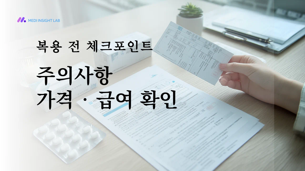 부작용, 주의사항, 가격, 급여 정보까지 뒤쪽 내용을 묶어주는 마무리 이미지