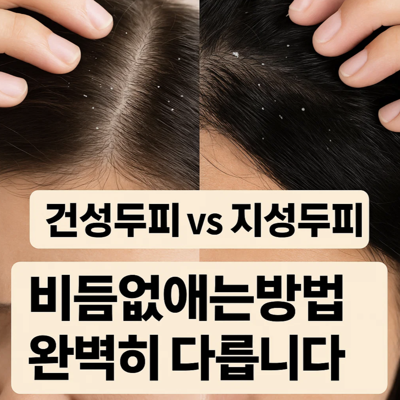 건성두피 vs 지성두피, 비듬없애는방법 완벽히 다릅니다
