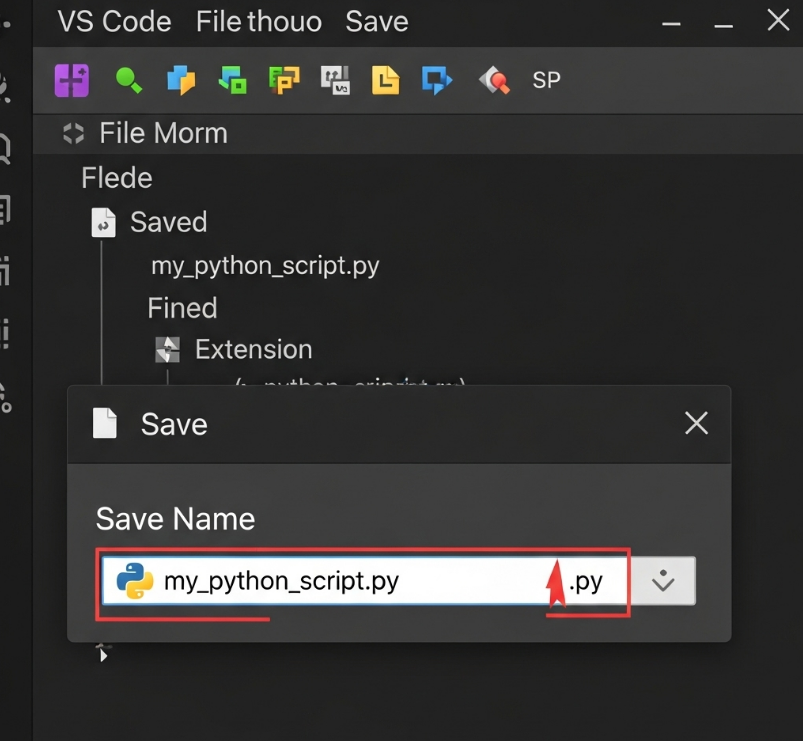 VS Code에서 파이썬 파일 저장