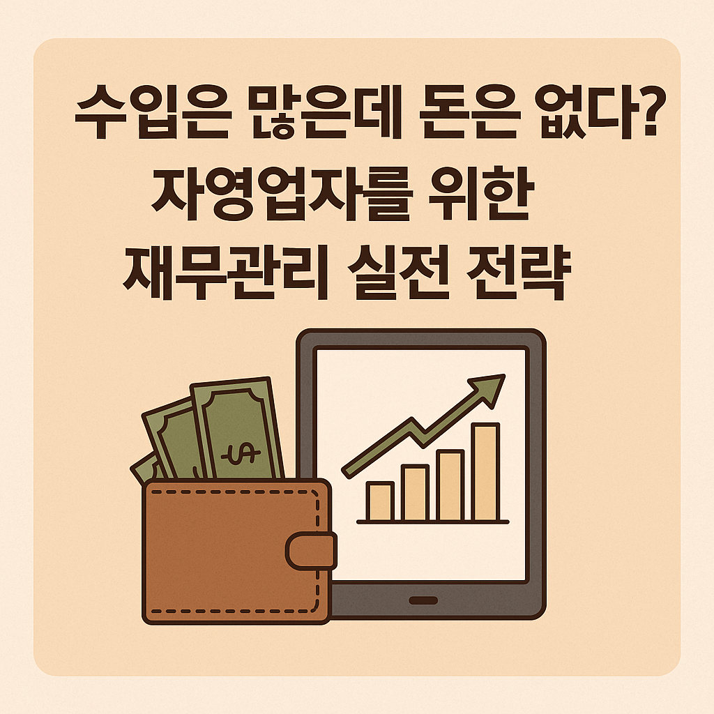 수입은 많은데 돈은 없다 자영업자를 위한 재무관리 실전 전략