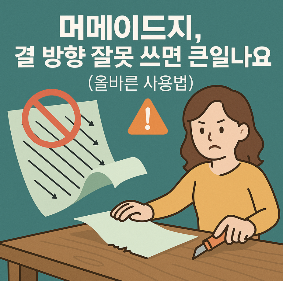 머메이드지, 결 방향 잘못 쓰면 큰일나요 (올바른 사용법)