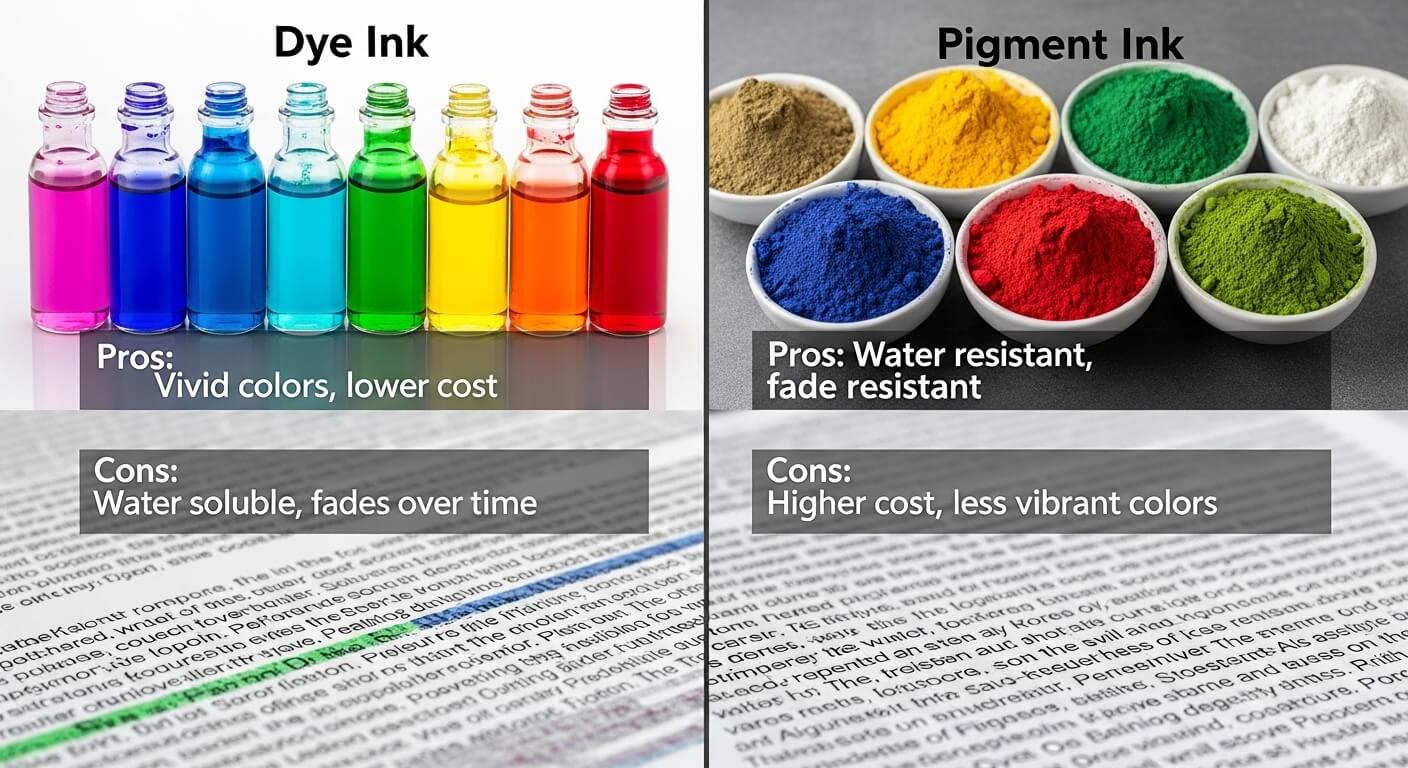 프린터 복합기 잉크, '안료 vs 염료' 차이점과 구분 법, 장단점까지 완벽 정리