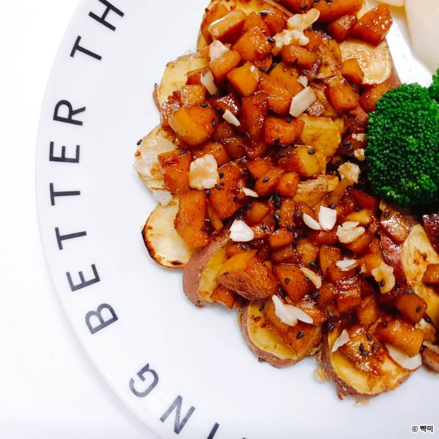 고구마 사과조림 요리 고구마 토스트 다이어트 레시피