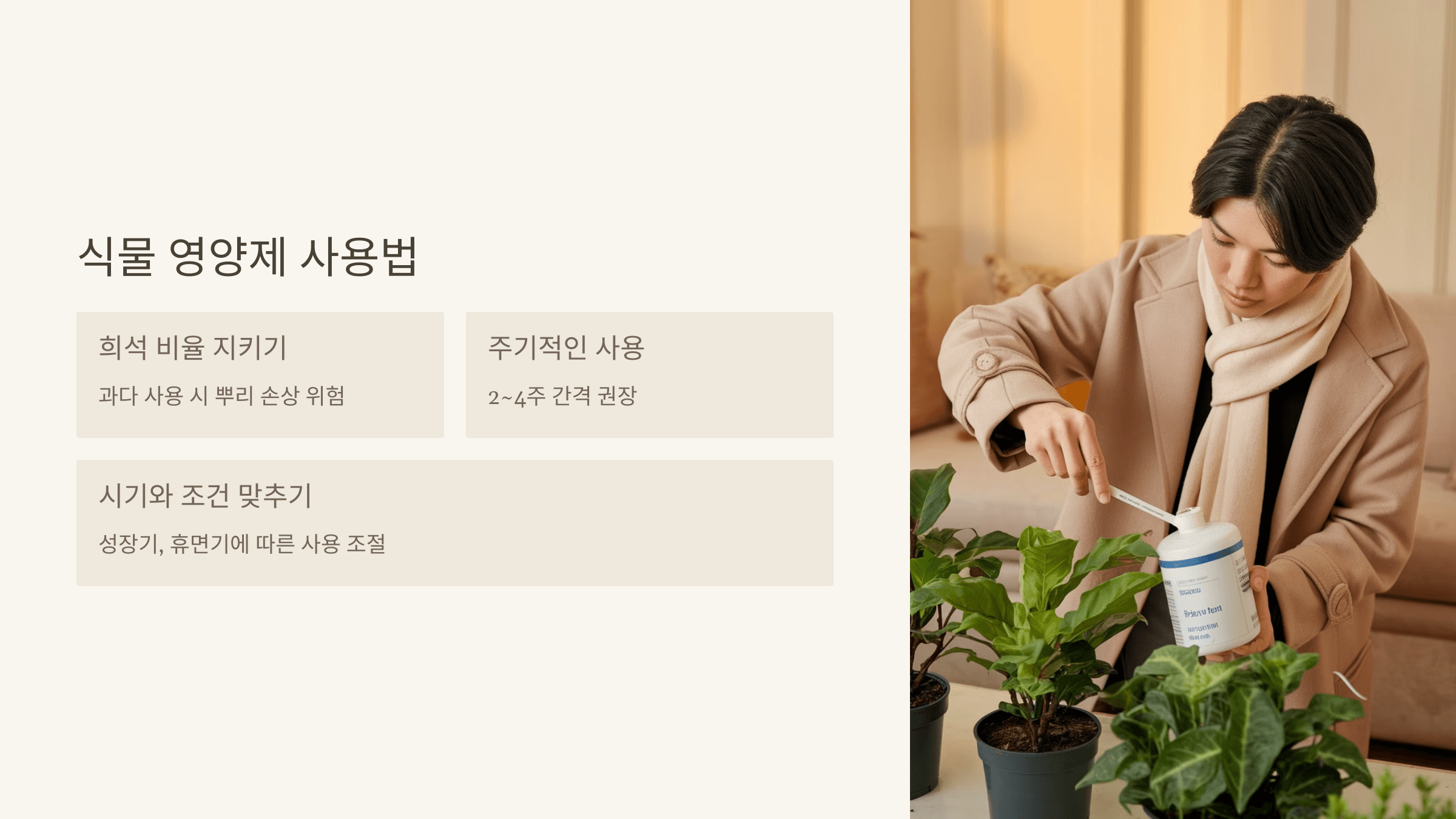 식물 영양제 사용법