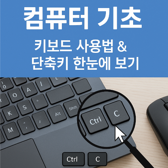 컴퓨터 기초 키보드 사용법 – 자주 쓰는 키와 단축키 한눈에 보기