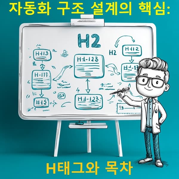 GPT를 활용한 블로그 목차와 H태그 구조 시각화 이미지