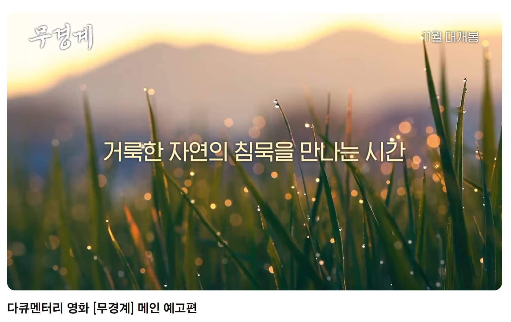 무경계 예고편
