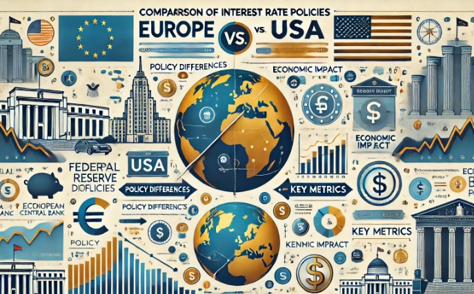 유럽과 미국 금리 정책 비교 관련 이미지