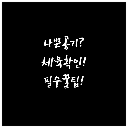공기 나쁜 날 우리 아이 학교 체육수..