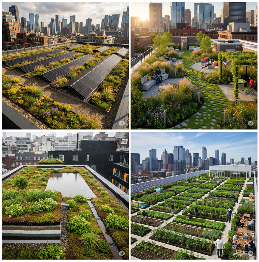 녹색 옥상 설계 사례