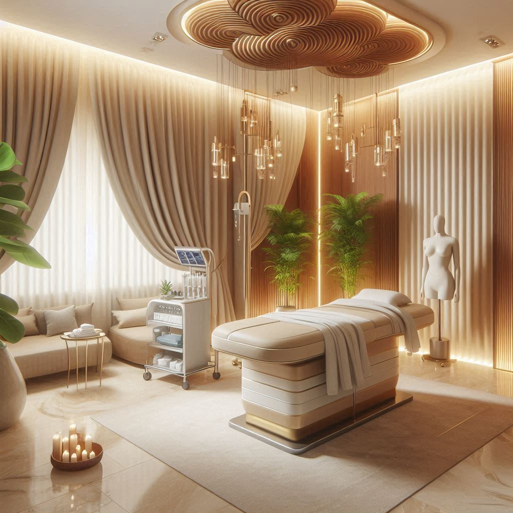 피부,체형관리 샵 배경