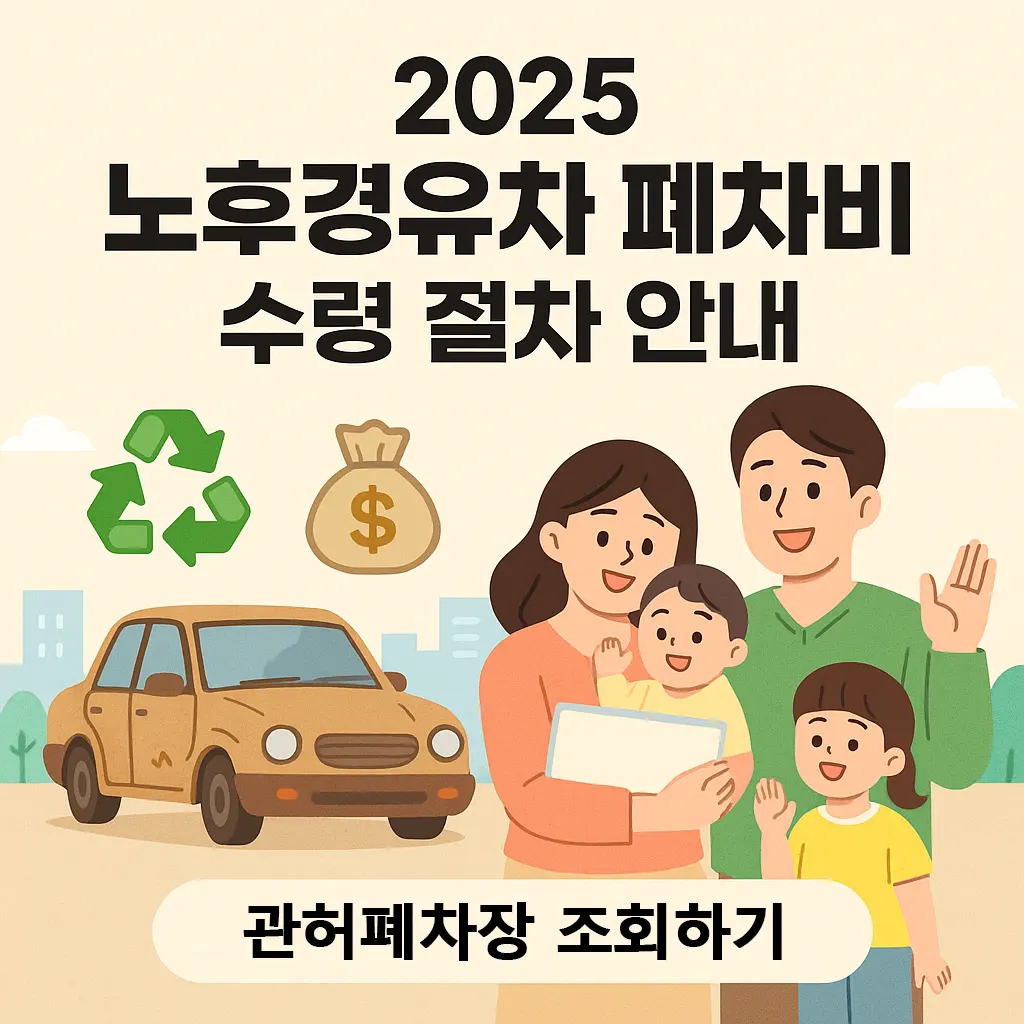 노후경유차 폐차비 수령 절차 안내 관허 폐차장 조회