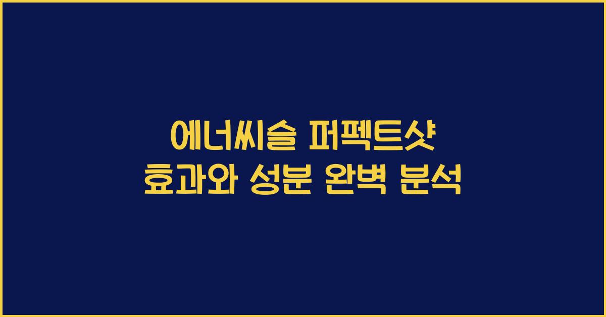에너씨슬 퍼펙트샷