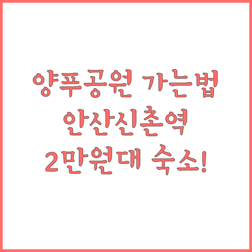 상하이 양푸공원 가는 법과 안산신촌역..