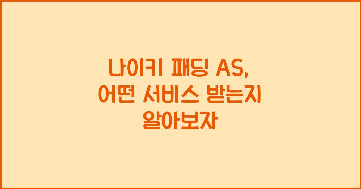 나이키 패딩 as